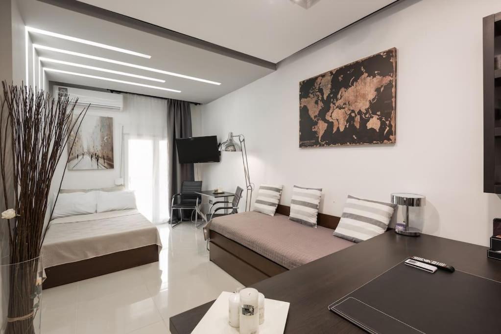 Modern Office Apartment.Wifi,2A/C,Luxury Fur/Tures Thessaloníki Eksteriør billede